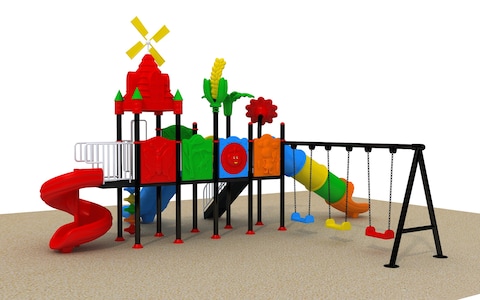 Rainbow Toys, Outdoor Children Playground Garden Fitness Exercise Play Set Villa Garden Furniture Product Area Dimension: 760&times;610&times;340cm