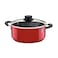 Tramontina 9 Pieces Red Aluminum Cookware Set with Interior and Exterior Starflon Max Nonstick Coating
