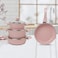 In House 7 Pieces Turkish Granite Cookware Set With Steel Lid - Pink