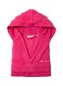 Soft Comfort Hooded Cotton Bathrobe With 2 Pockets Pink Free Size