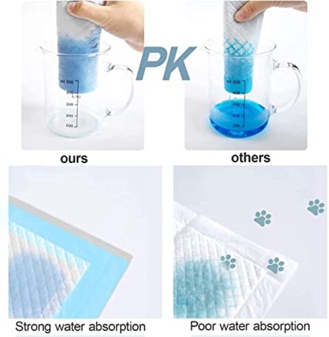 Disposable Absorbent Quick Drying Leak-Proof Pee Pads for Potty Training for Pets, 45x60cm M - 50 Pieces