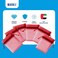 100 Pieces Organza Bags with Drawstrings 7X9 cm Jewelry Pouches Candies Eid Bridal Shower Party Wedding Favor Bags (Red)