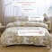 Luna Home Queen size 6 pieces, duvet cover set, golden leaf design.