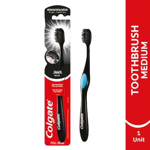 Colgate 360&deg; Charcoal Black Toothbrush (Single)