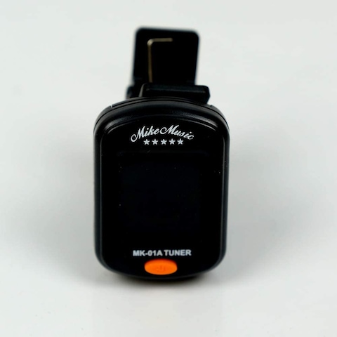 Mike Music MK-01A Clip On Guitar Tuner Universal For Chromatic Guitar Bass Ukulele Violin Mini Portable Digital Tuner Accessories (Guitar Tuner, Black)