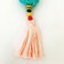 Pompom Fluffy Hanging Charm Blue 33cm