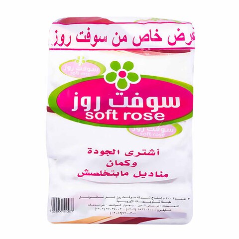 سوفت روز مناديل وجه - 500 منديل - 3 عبوات