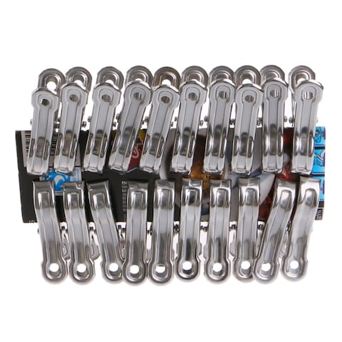 Lavish Tablecloth Clips Towel Clips Stainless Steel Clothes Pegs Hanging Pins Laundry Windproof Clips 20 Pcs Table Cloth Clips Metal
