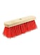 Marrkhor Hard Broom Garden Sweeping Brush With Stick, Red/Beige, 30X7.5X13Cm