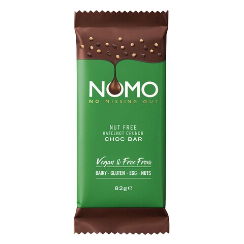 Nomo Vegan Hazelnut Crunch Chocolate Bar 82g