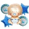 Buena Ventura's Themez Only Baby Shower / Welcome Baby Boy Arrival Balloon Decoration Set Parent (Baby Boy &amp; Combo - Set of 5 pcs)
