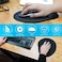 Cables Kart Mouse Pad, Ergonomic Mouse Pad with Gel Wrist Rest Support, Gaming Mouse Pad with Lycra Cloth, Non-Slip PU Base for Computer, Laptop, Home, Office &amp; Travel, Black/Blue