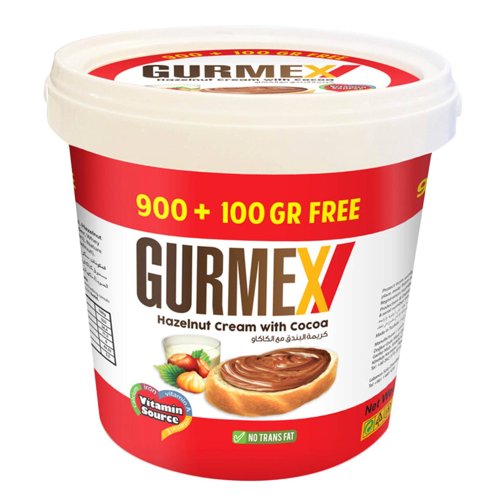 Buy Grumex Hazelnut Cream With Cocoa Spread 900 + 100g Free Online