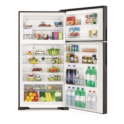 Hitachi 700L Net Capacity Top Mount Inverter Series Refrigerator Brilliant Silver- RV990PUK1KBS