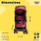 Lovely Baby Pram Baby Stroller For Kids With Car Seat Lb 6622 - Red