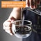 1CHASE Double Wall Insulated Glass Cup With Handle 250ml For Espresso Coffee Milk Tea - Set Of 6