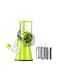 Generic Fruit Manual Vegetable Cutter Multifunctional Round Mandoline Slicer Green/Silver/White 26X12.7X24cm