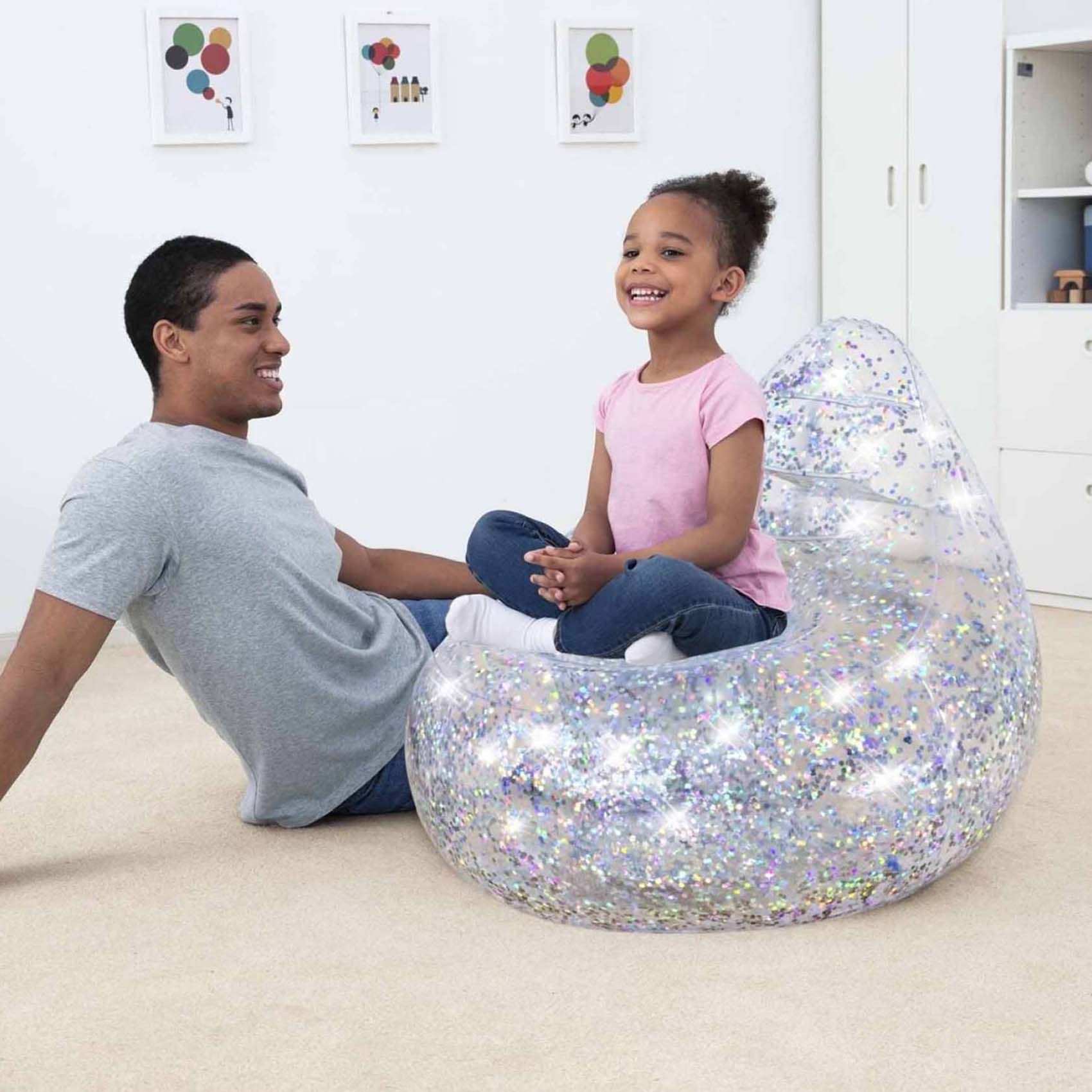 Bestway Glitter Dream Air Chair Silver 72x72x64cm