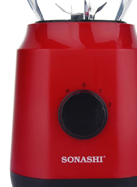 Sonashi 2-In-1 Jar And Mill Blender Countertop Juicer And Blender 550 W SB-154 Red