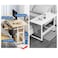 Mobile Bed Side Table, Laptop Table Standing Desk, Adjustable Computer Table Laptop Desk with Wheels, Rolling Computer Workstation Laptop Stand Table for Home Office (SC11B)