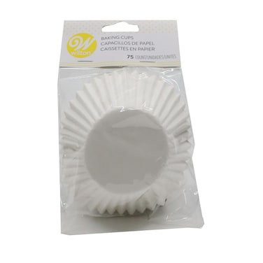 Wilton Baking Cups Jumbo White 75 PCS