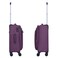 Eminent Unisex Soft Travel Bag Cabin Luggage Trolley Polyester Lightweight Expandable 4 Double Spinner Wheeled Suitcase with 3 Digit TSA lock E788 Purple