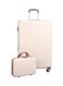 طقم حقائب سفر بعجلات مكون من 4 قطع بيج