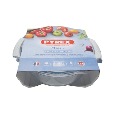 Pyrex Classic Round Casserole with Lid Clear 3.75L