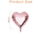 Party Time 5-Pieces 18inch Rose Gold Heart Foil Balloon For Wedding Decoration, Valentine's Day, Bridal Shower, Birthday Party Decoration - Party Supplies