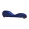 In House Romantic Chaise Longue Luxury And Romantic Design Sofa With Bed Mode Of Velvet Fabric With Lower Decorative Silver Buttons - Dark Blue