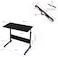 Doreen Mobile Side Table, Adjustable Movable Portable Laptop Computer Stand Desk Worksation With Tablet Slot &amp; Wheels for Bed Sofa 40 * 80cm black（GC1212A）
