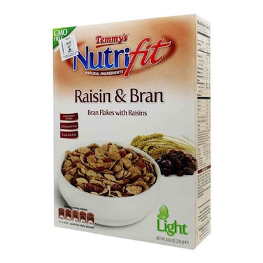 Temmy&#39;s Nutrifit Raisin And Bran Bran Flakes 250g