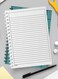 Lowha Spiral Notebook With 60 Sheets And Hard Paper Covers With Grid Line Seamless Design, For Jotting Notes And Reminders, For Work, University, School
