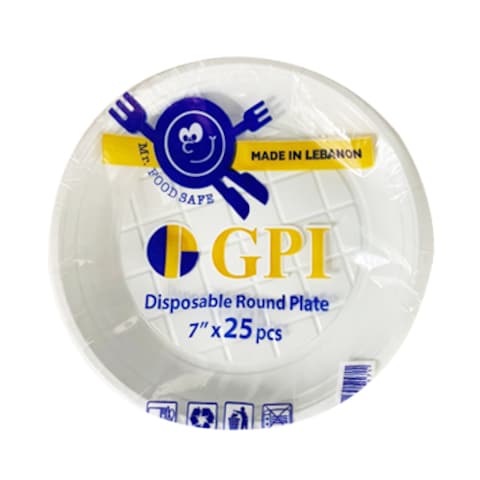 GPI Round Plate 7INCH Pack Of 25
