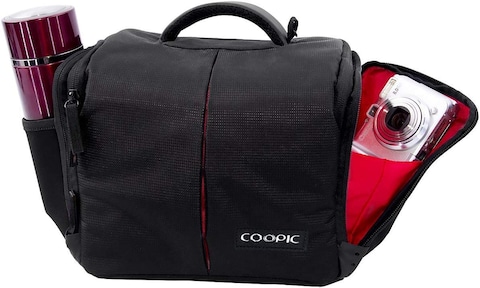Coopic Large Waterproof Anti-Shock Camera Case Bag Compatible For Canon Sx540 Sx530 Sx60 Sx420 Hs M5,Nikon L340 B500 B700 L330 L840 P610,Panasonic Fz80 Gx85,Sony A6000 Digital Camera