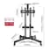 Mobile TV Cart Rolling TV Stand with Lockable Wheels For 55 to 80" Inch Plasma LCD LED Flat or Curved Screen TVs up to 100lbs - Height Adjustable (55-80 inch)