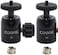 Coopic M2 Tripod Mini Ball Head Tripod Mount Head-Metal 360 Degree Pan 90 Degree Tilt Tripod Mount With 1/4 Screw For Camera Compact DSLR Mobiles Monopod Gopro Light Stand Light House 2 Pack