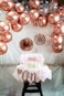 Metallic Chrome Balloons 50 Pcs 12 Inch Helium Shiny Thicken Latex Balloons Party Decoration (Rose Gold)