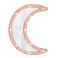 Wooden Crescent Moon Ramadan Decorative Mirror with LED Lights 30x22cm