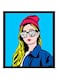 Spoil Your Wall Pop Art Poster With Frame Blue/Pink/Yellow 40x40cm