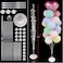 Besto 6 Set Balloon Stand Holder Sticks with Base Kit and Flower Clips,Reusable Table Balloon Holder Stand Set Suitable for Birthday, Baby Shower, Wedding, Party, Anniversary Decorations