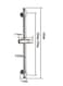 Generic 304 Stainless Steel Shower Rail With Height And Angle Adjustable Fixing Brackets