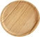 Lihan Bamboo Wooden Round Serving Tray 25*25cm Large Round Platter for Tea Coffee Food Home Decoration - Round Wooden Plate Serving Board, Elegant Round Plate for Bread, Coffee, Tea, and Fruits