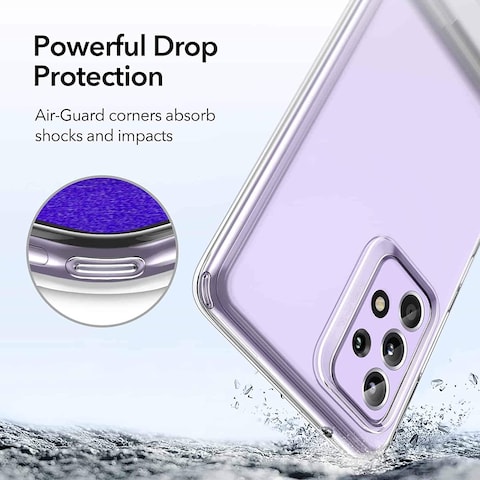 Generic High Protection Case for Samsung Galaxy A52 5G and 4G, Transparent Flexible Silicone, Vertical Or Horizontal Metal Kickstand, Crystal Clear Cover