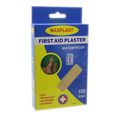 Maxplast Water Proof First Aid Plaster 100 Pieces