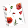 Loud Universe Spiral Notebook Poppy and Seeds Hard Cover Notebook with Premium High Quality Paper A5 Size