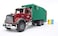 Bruder 028 2 Mack Granite Rear Loading Garbage Truck - Ruby Red Green