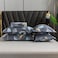 6-Piece Double Size Duvet Cover Set 1 Duvet Cover + 1 Flat Sheet + 4 Pillow Cases Microfibre Raven