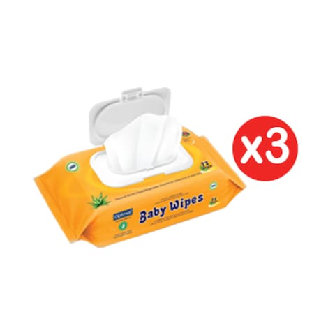 Optimal Sensitive Baby Wipes 72 Count x 3 Pieces