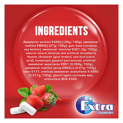 Wrigley&#39;s Extra Strawberry Chewing Gum 10 Pieces